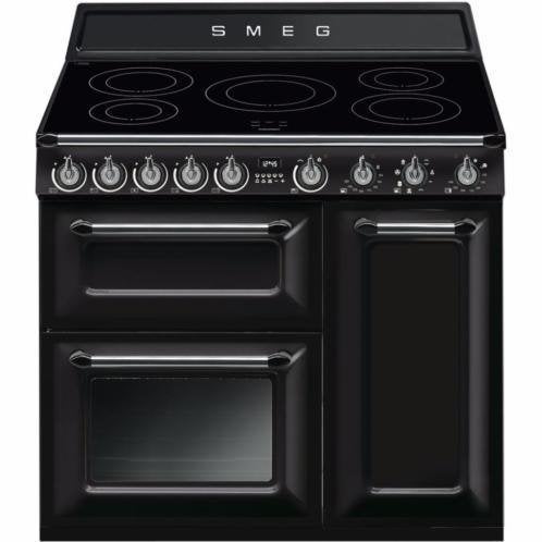 Smeg TR93IBL2 90 cm inductie fornuis...op voorraad..., 60 cm of meer, Nieuw, Ophalen of Verzenden, Inductie