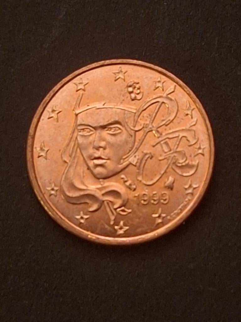 Zeldzame Franse 1 cent munt uit 1999, Ophalen of Verzenden, Frankrijk, 1 cent, Losse munt