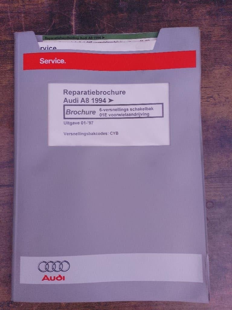 Audi A8 D2 dealer werkplaatsboek  versnellingsbak 01E, Ophalen of Verzenden, Gelezen, Audi