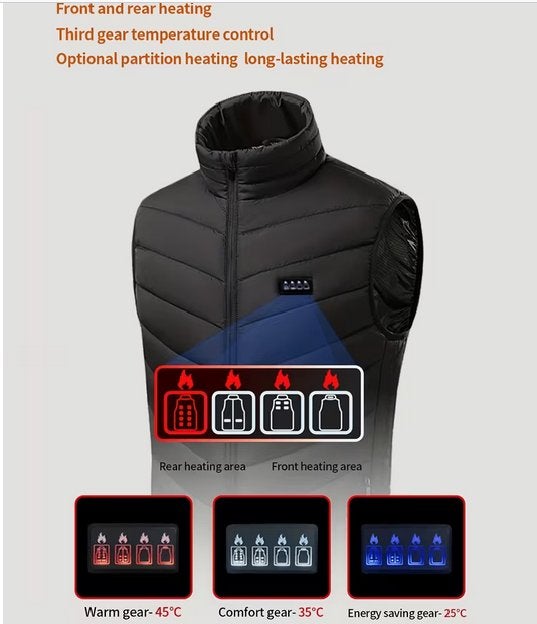 Verwarmde Bodywarmer maten S - M - L - XL - 2XL-3XL, Ophalen of Verzenden, Nieuw, Maat 38/40 (M), Zwart