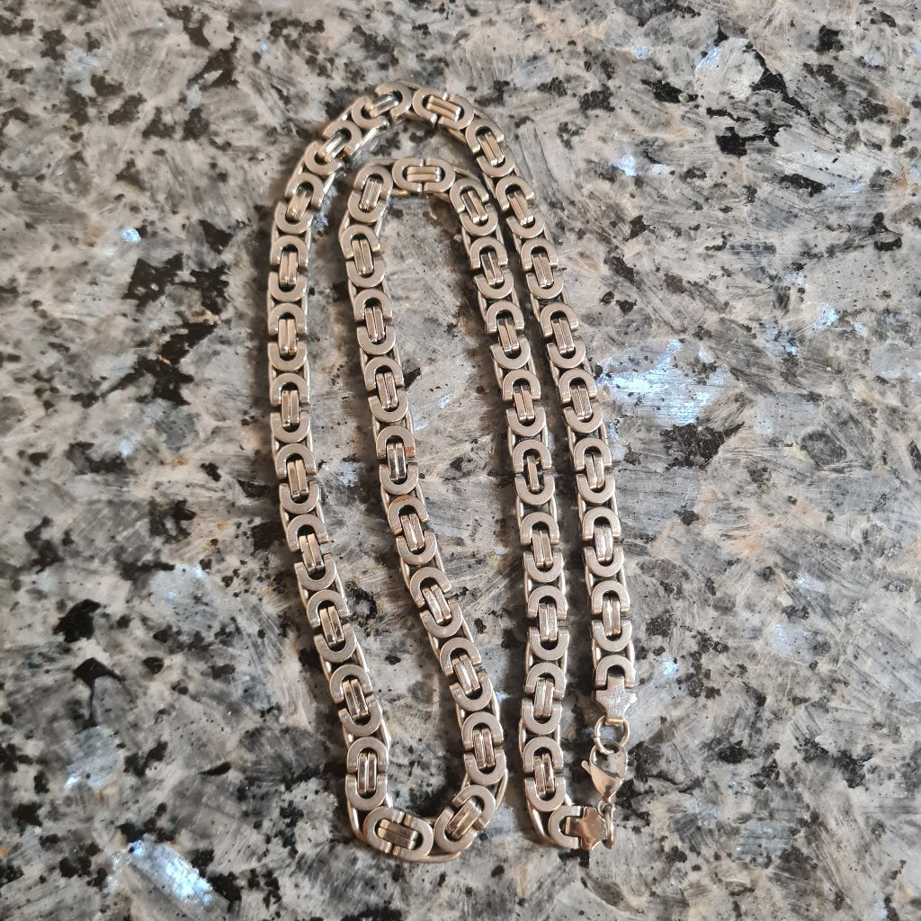 Koningsketting, Sieraden, Tassen en Uiterlijk, Kettingen, Ophalen of Verzenden, Zo goed als nieuw, Zilver, Overige materialen