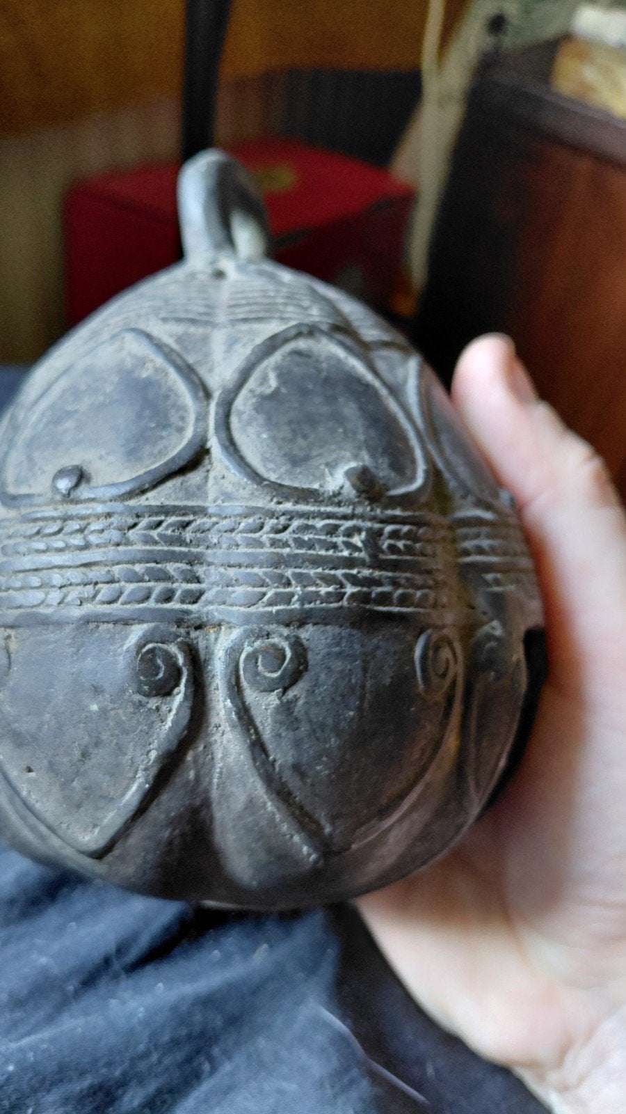 bronzen olifantenbel uit Azië - Khmer / Cambodja, Antiek en Kunst, Ophalen of Verzenden