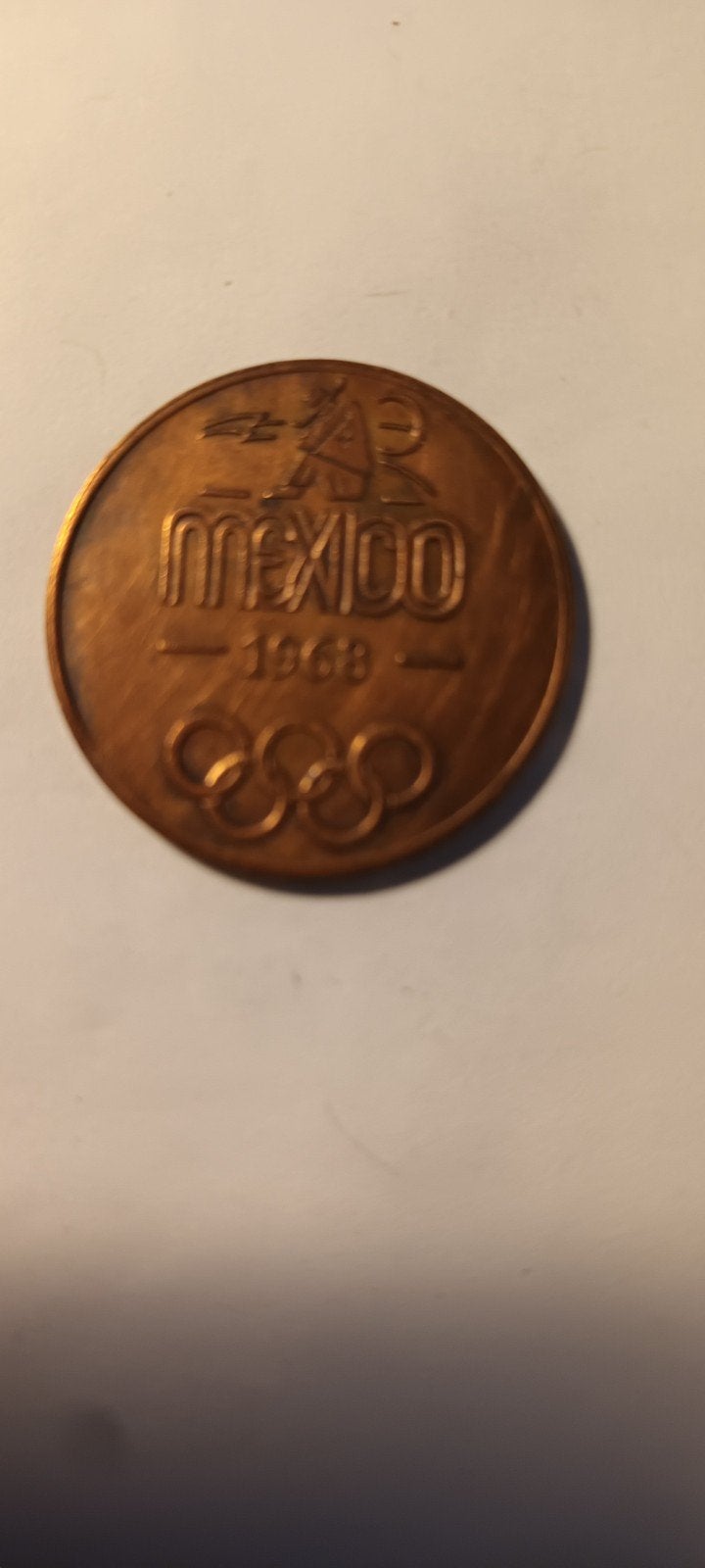 Olympische Spelen Mexico 1968 Herdenkingsmunt, Ophalen of Verzenden, Brons, Buitenland