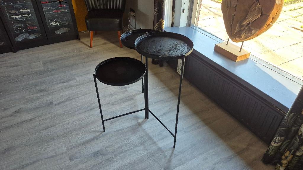 Zwarte planetentafel in 3 lagen, Ophalen of Verzenden, Zo goed als nieuw