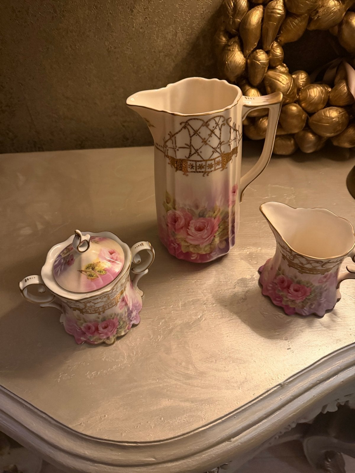 MEANDER servies: suikerpot, melkkan en waterkan, Antiek en Kunst, Ophalen of Verzenden