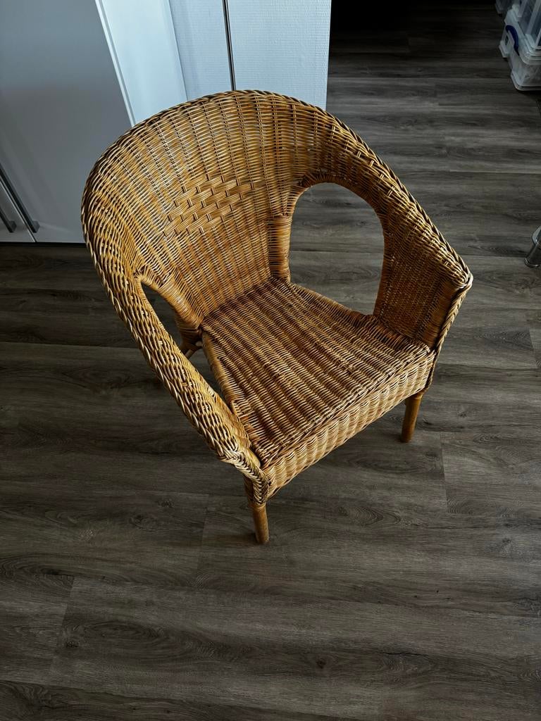 Rotan stoel IKEA, Ophalen, Gebruikt, Bruin, Riet of Rotan