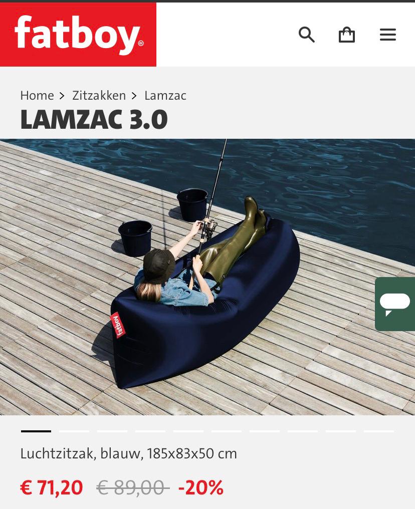 Fatboy lig-zitzak, Ophalen of Verzenden, Nieuw, Bruin