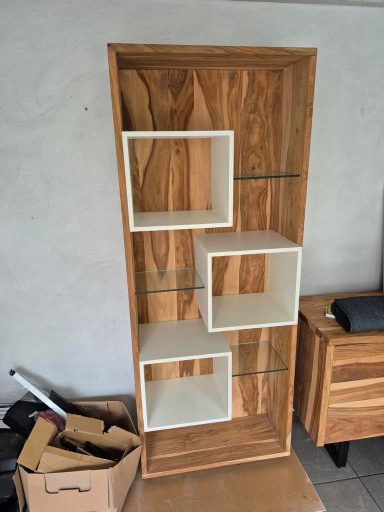 Xooon Vista Boekenkast sheeshamhout, Huis en Inrichting, Kasten | Boekenkasten, Ophalen, Gebruikt, 50 tot 100 cm, 150 tot 200 cm