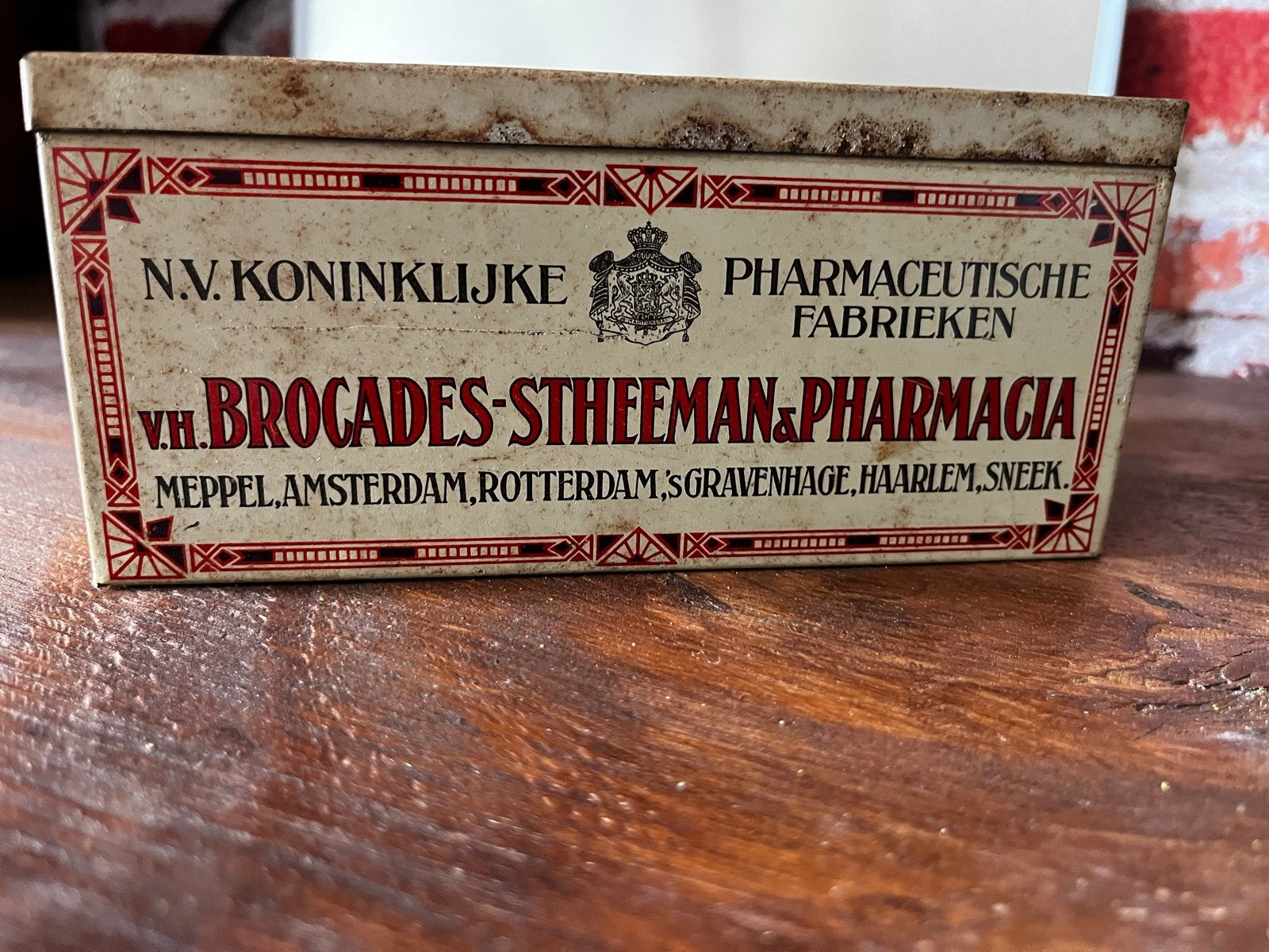 Vintage Brocades Ammoniak Zeep Blik - Zeldzaam Verzamelobjec, Ophalen of Verzenden