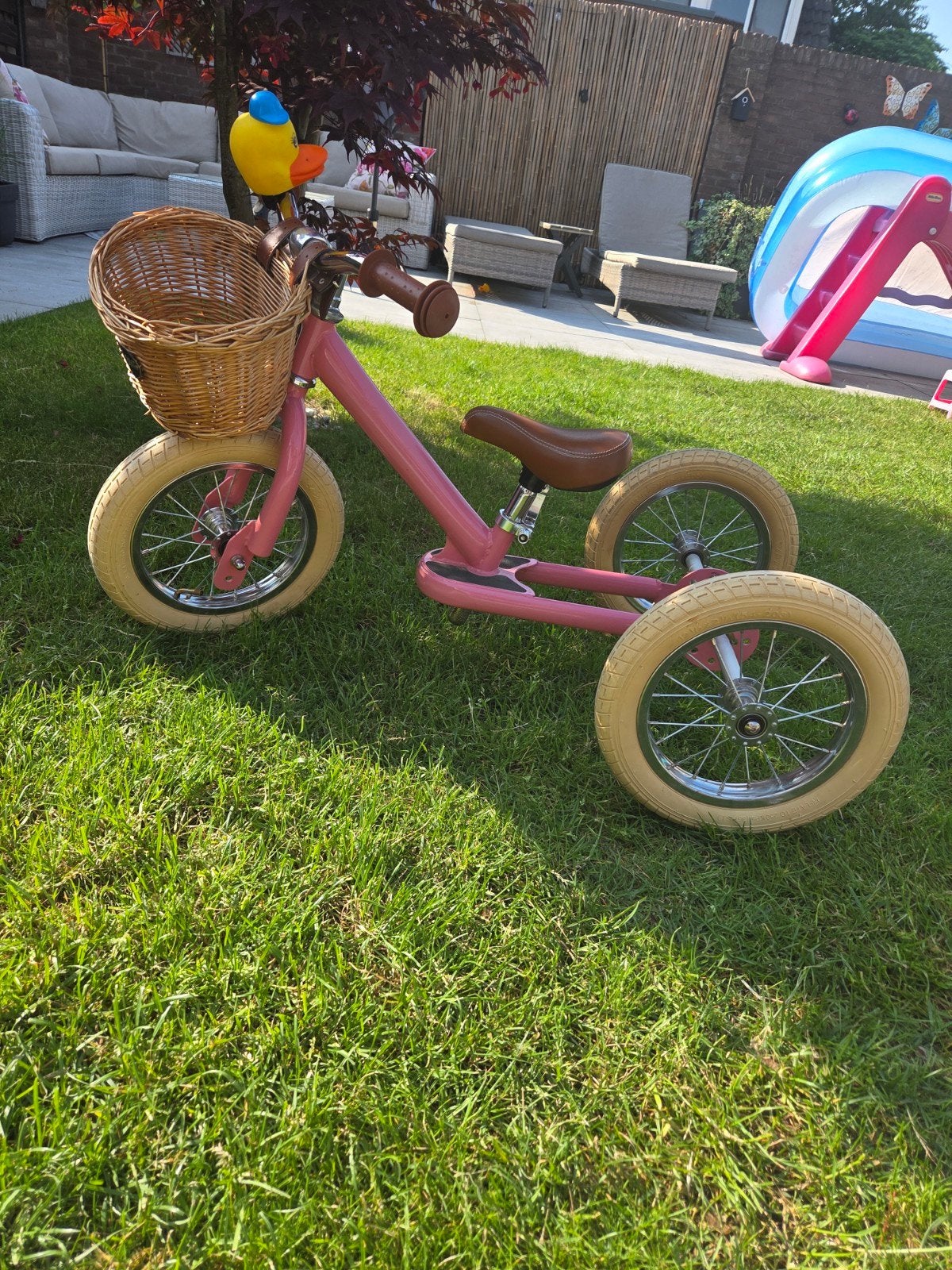 Mooie roze Trybike - 2/ 3 wielen, verstelbaar, loopfiets, Ophalen, Gebruikt, Minder dan 16 inch, Trybike