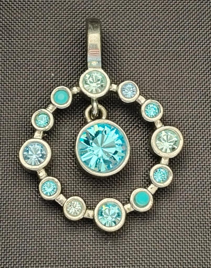 Dyrberg Kern Hanger met aquamarijn Blauwe Kristallen, Overige materialen, Overige voorstellingen, Blauw, Ophalen of Verzenden