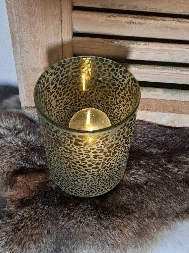 LIGHT LIVING sfeer lampje op batterij als nieuw, Overige typen, Ophalen of Verzenden, Goud, Glas