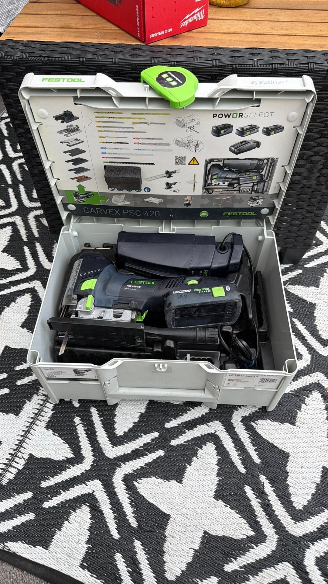 FESTOOL PSC 420 EB accu-decoupeerzaag CARVEX in systainer, Decoupeerzaag, 600 tot 1200 watt, Ophalen of Verzenden, Zo goed als nieuw