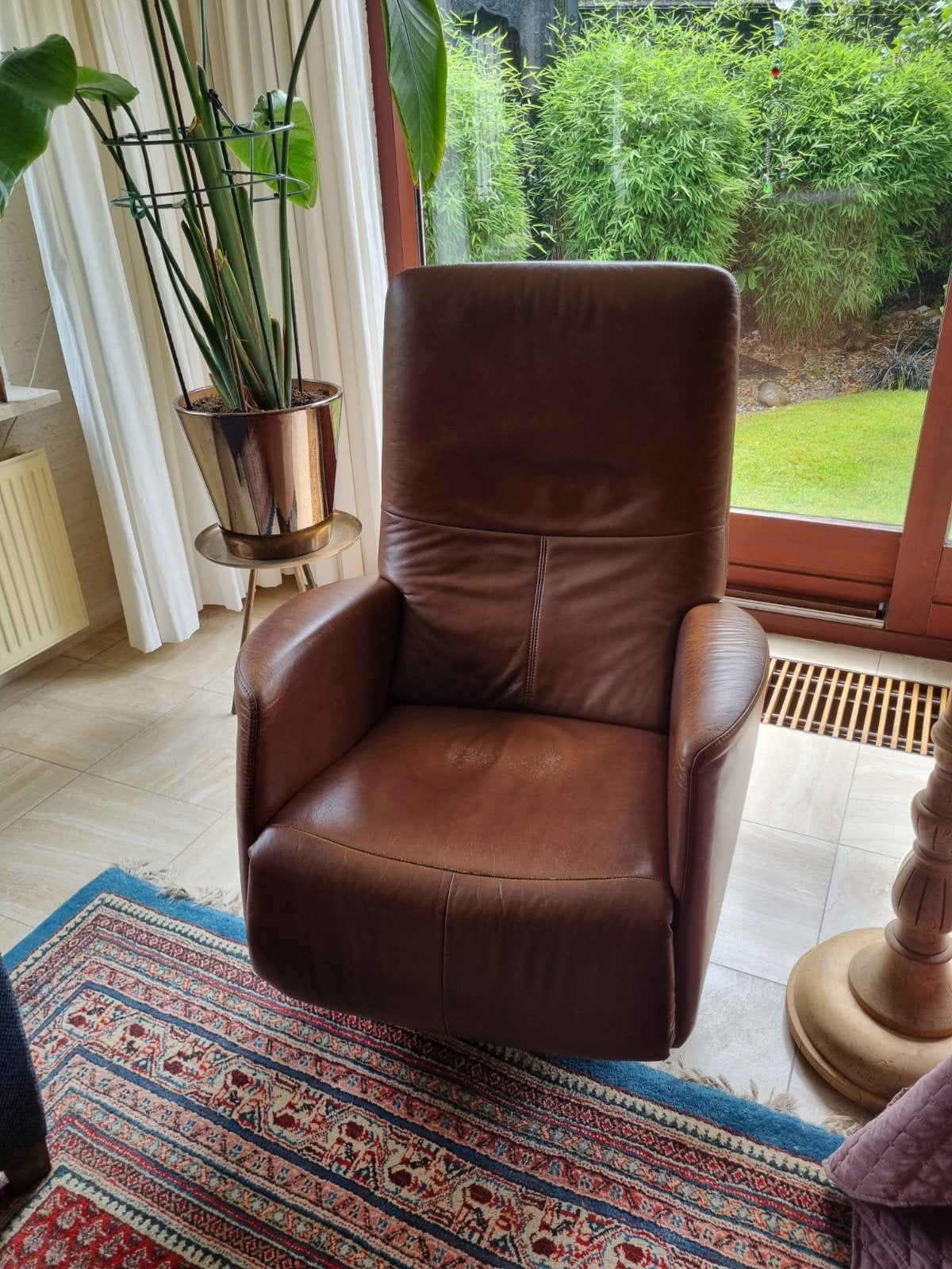 Gratis relaxfauteuil!, Huis en Inrichting, Fauteuils, Gebruikt, Kunststof, 75 tot 100 cm, 75 tot 100 cm, Ophalen