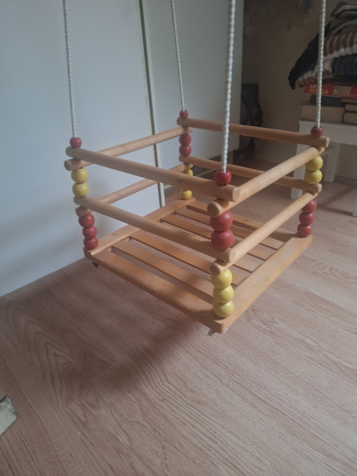 Houten kinder schommel voor binnen en buiten, Ophalen, Gebruikt, Schommel