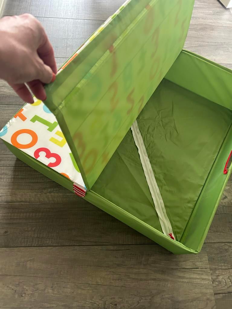 Opbergbox met cijfers en letters (60x60 cm), Ophalen, Zo goed als nieuw