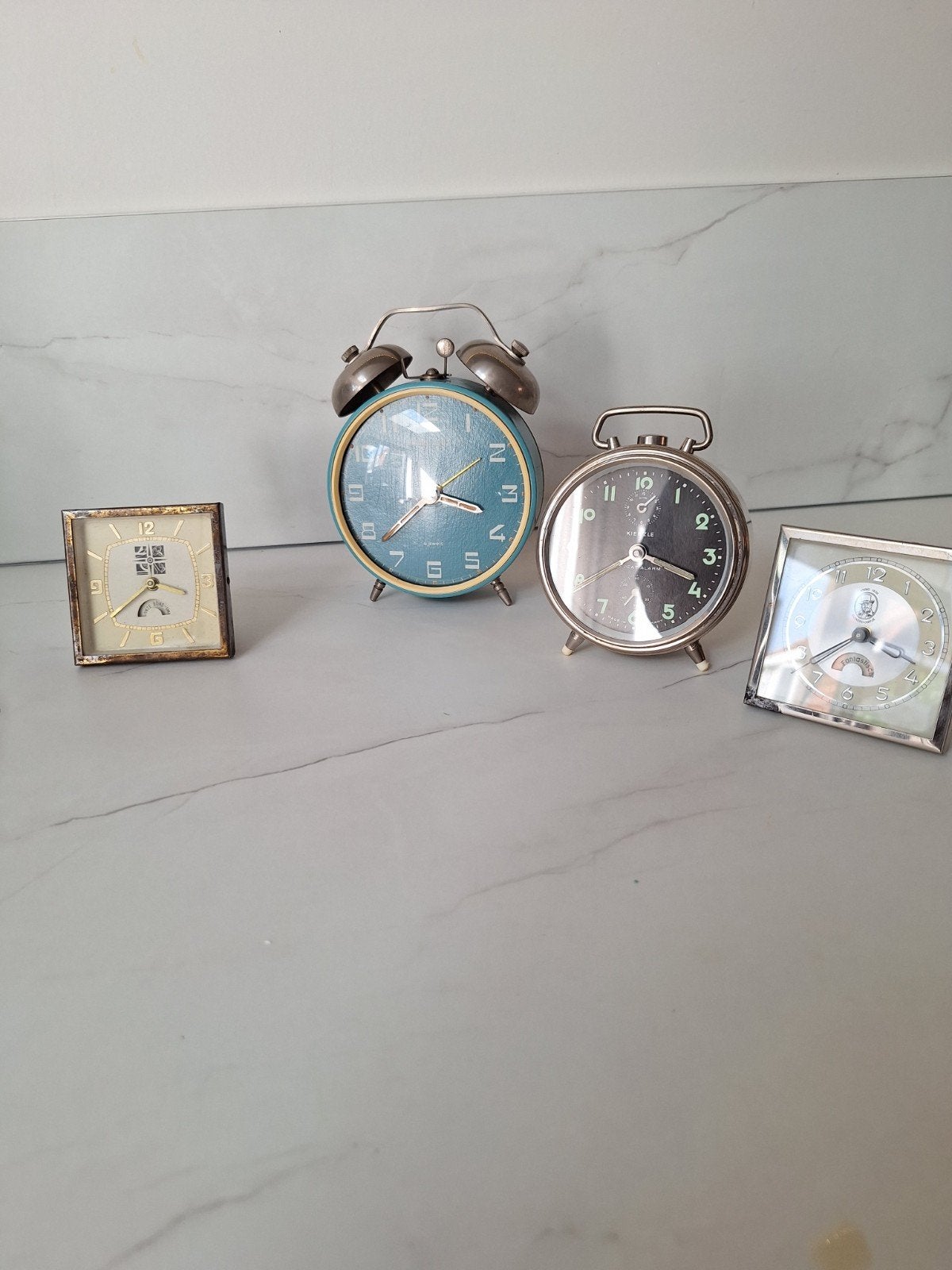 Set van 4 Vintage Wekkers - Decoratief en Uniek, Ophalen of Verzenden