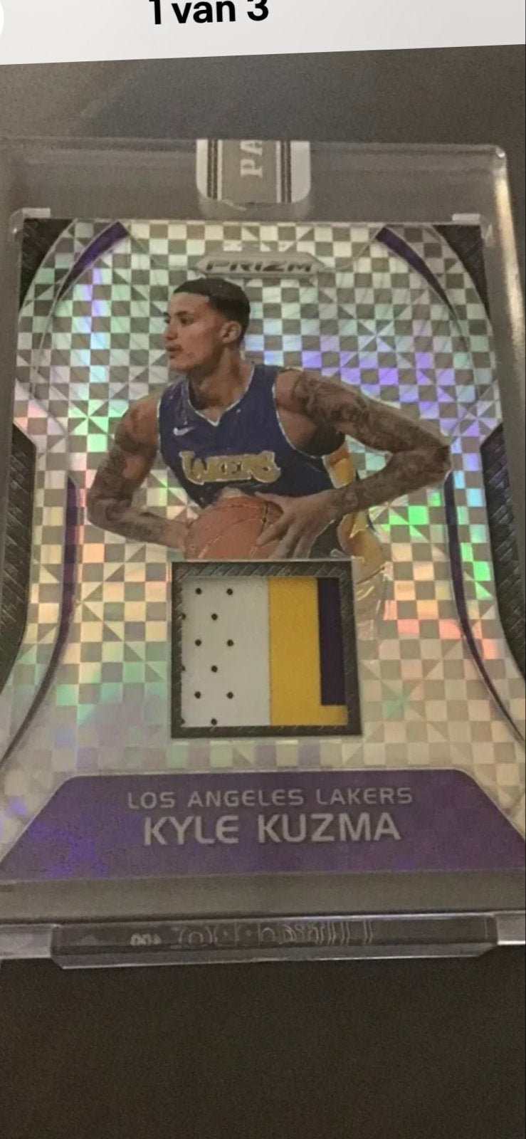 Kyle Kuzma 2019 Black Box 1/1 Los Angeles Lakers panini, Ophalen of Verzenden, Zo goed als nieuw, Buitenlandse clubs, Spelerskaart