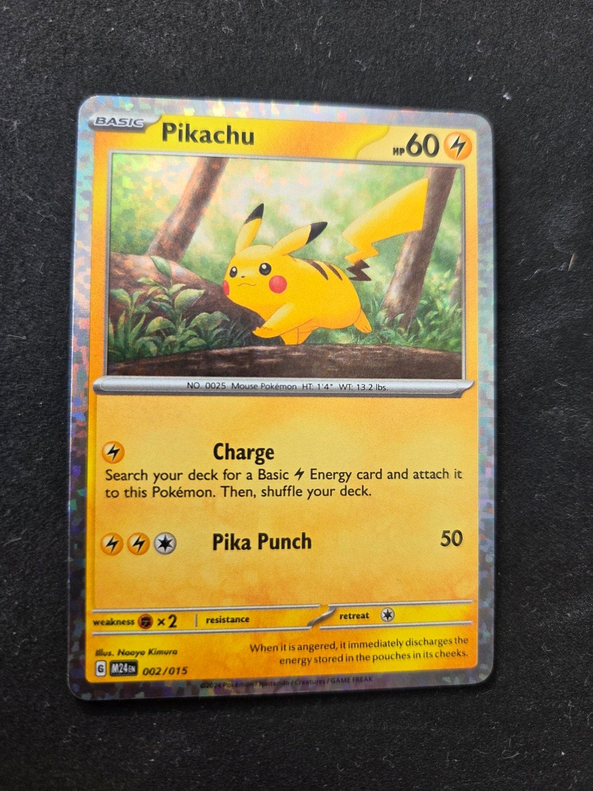 Pikachu McDonald's 2025 2/12 MCD / M24en - holo - near mint, Hobby en Vrije tijd, Verzamelkaartspellen | Pokémon, Ophalen of Verzenden