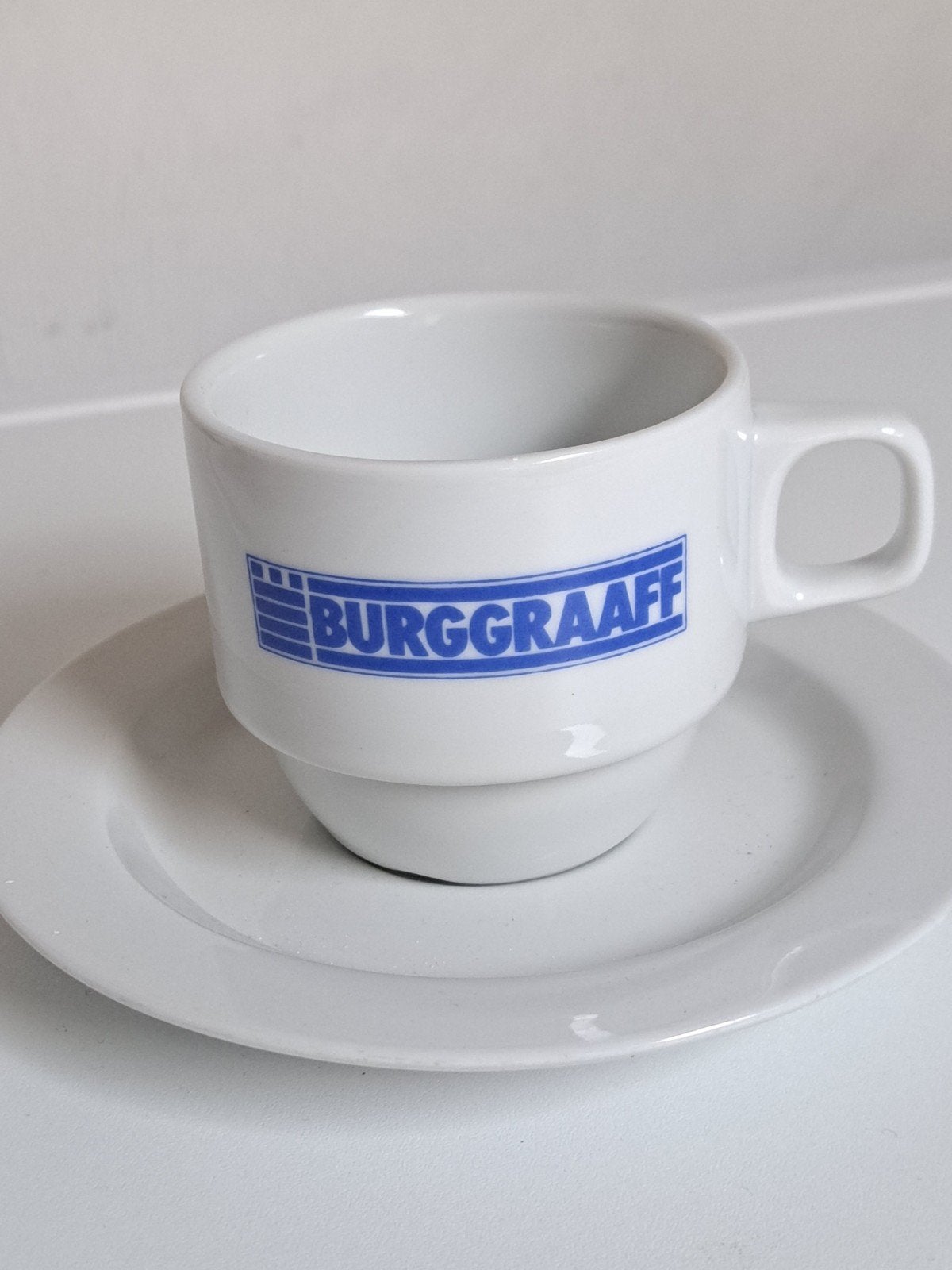 Vintage Burgraaff koffiekopje met schotel, Ophalen of Verzenden