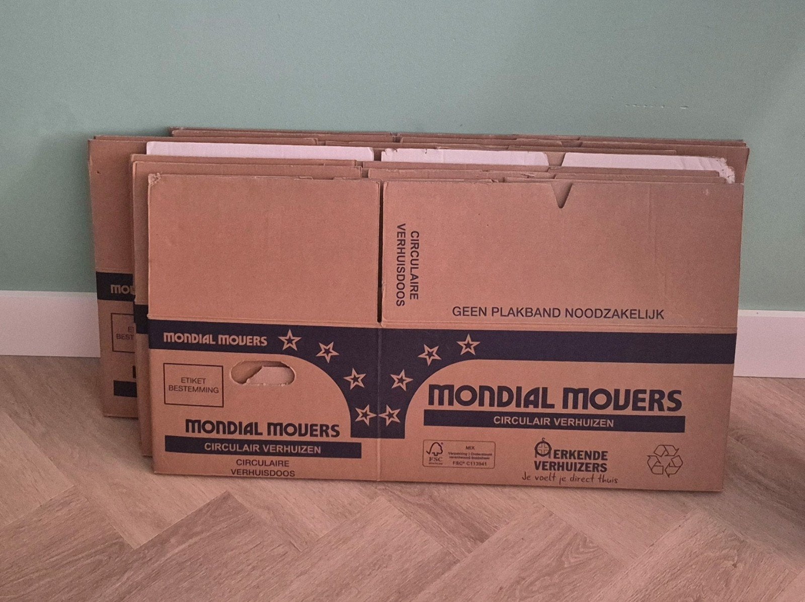 7 verhuisdozen in goede staat, Doe-het-zelf en Verbouw, Kratten en Dozen, Ophalen, Doos, 40 tot 60 cm, Opvouwbaar