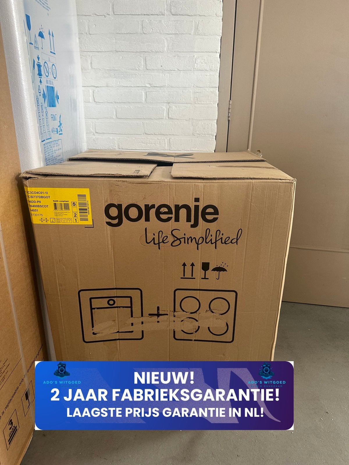 GORENJE 77L Inductiekookplaat + Oven SET AirFry 300 C 60CM, 45 tot 50 cm, Hete lucht, Info@adoswitgoed.nl, Kamerlingh Onnestraat 8, Wijchen