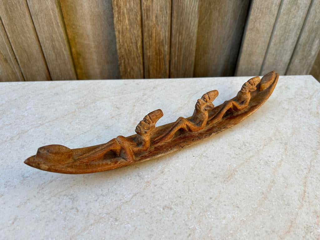 Handgesneden Afrikaans beeldje, Ophalen of Verzenden, 20 - 50 cm, Hout, Afrika