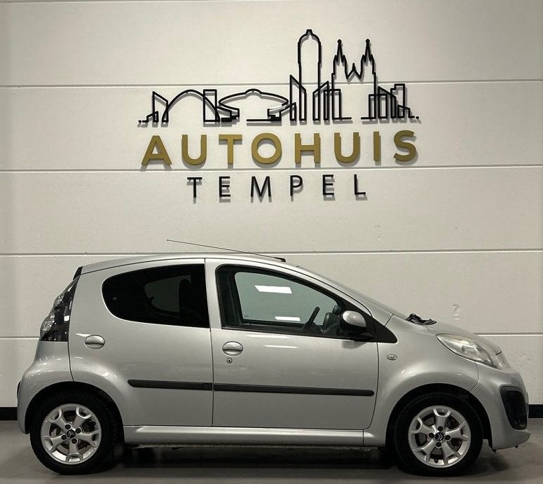 Citroen C1 1.0 First Edition Nap Airco Led Isofix 5Deurs Toe, Auto's, Euro 5, Stof, Zwart, USB