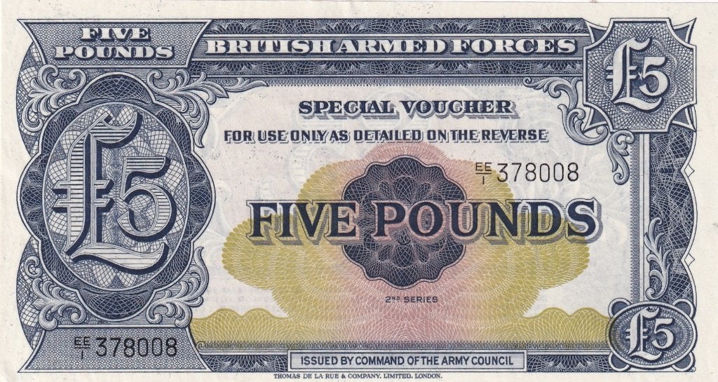 B.A.F. 5 pond 1950, Postzegels en Munten, Bankbiljetten | Europa | Niet-Eurobiljetten, Verzenden, Overige landen, Los biljet
