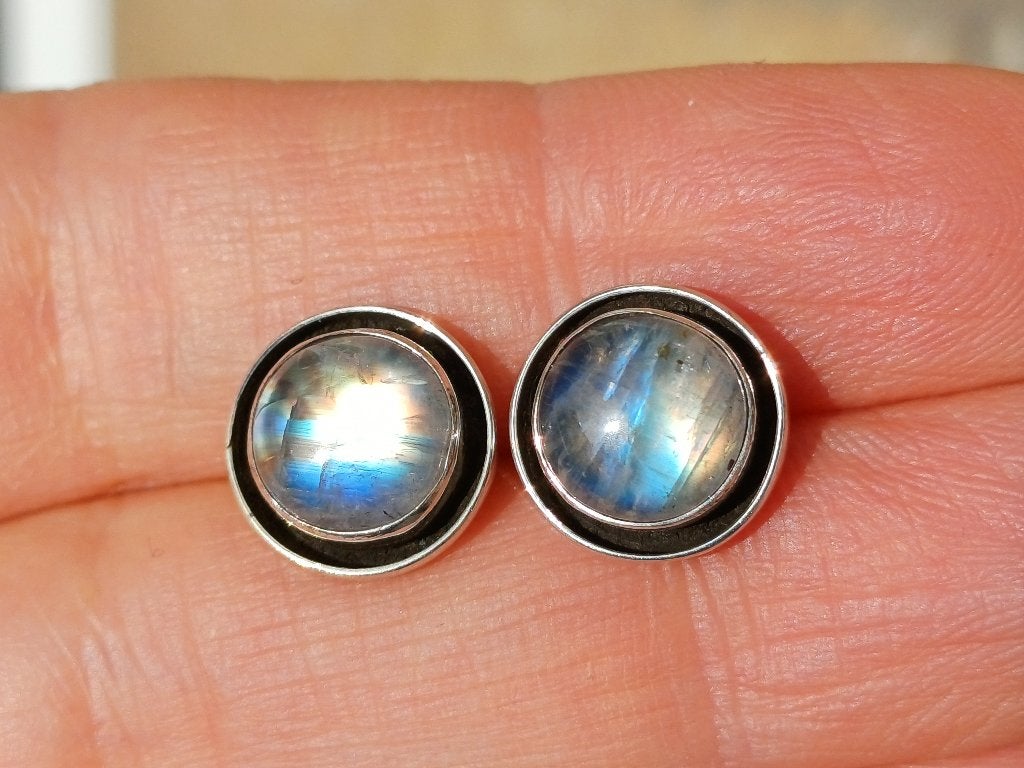 Vanoli 925 zilveren oorbellen / oorknopjes met maansteen, Sieraden, Tassen en Uiterlijk, Oorbellen, Daiva1973@hotmail.com, Vanoli