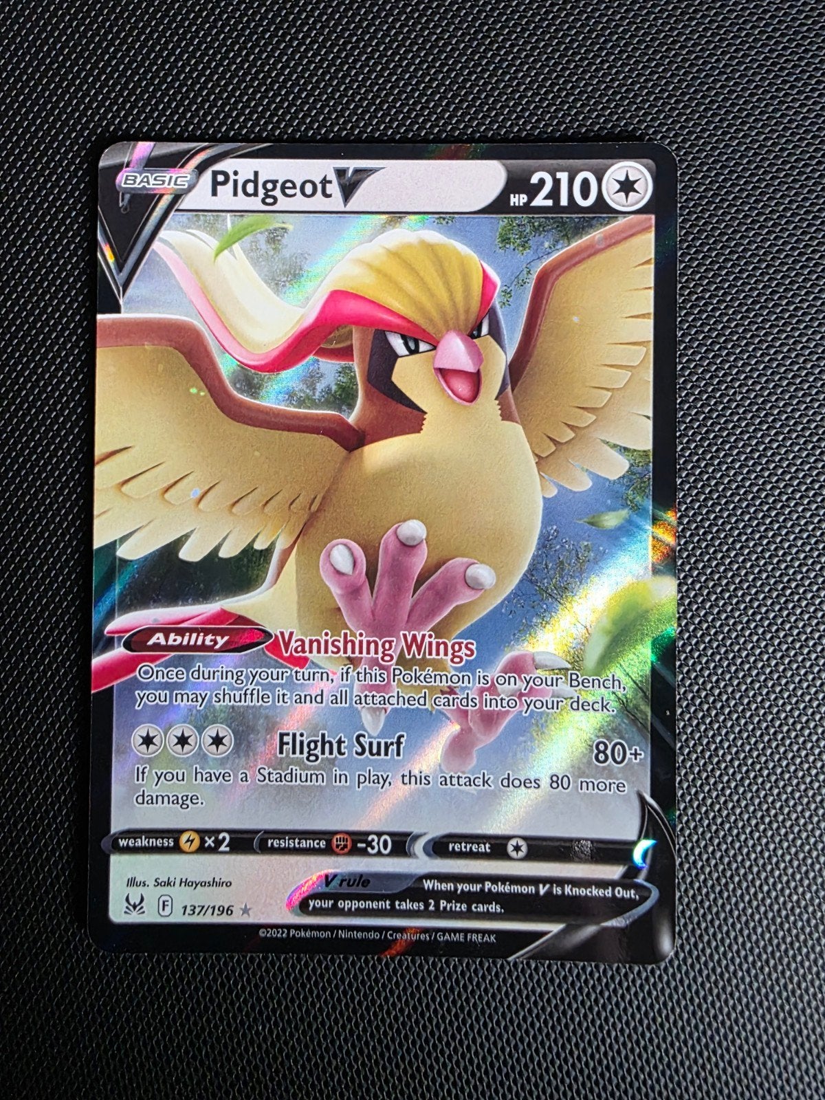 Pidgeot V #137 lost origin, Ophalen of Verzenden, Nieuw, Losse kaart
