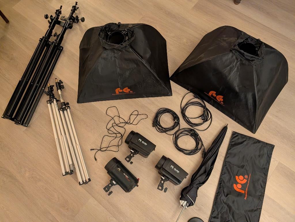 Studio set Falcon Eyes, Ophalen, Gebruikt, Complete fotostudio