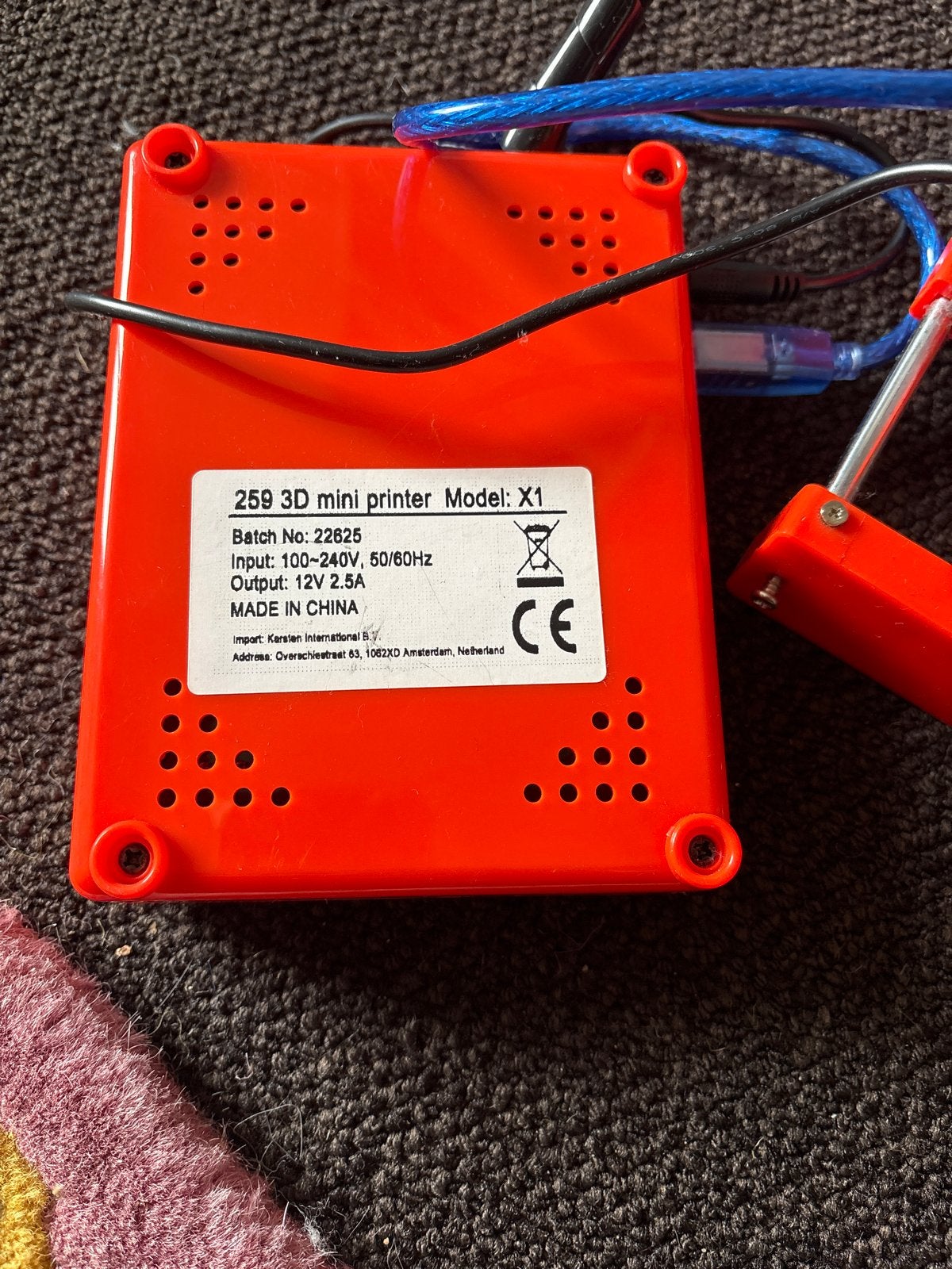 259 3D mini printer: Model X1 - Compacte 3D-printer, Computers en Software, Ophalen, Gebruikt, Filament