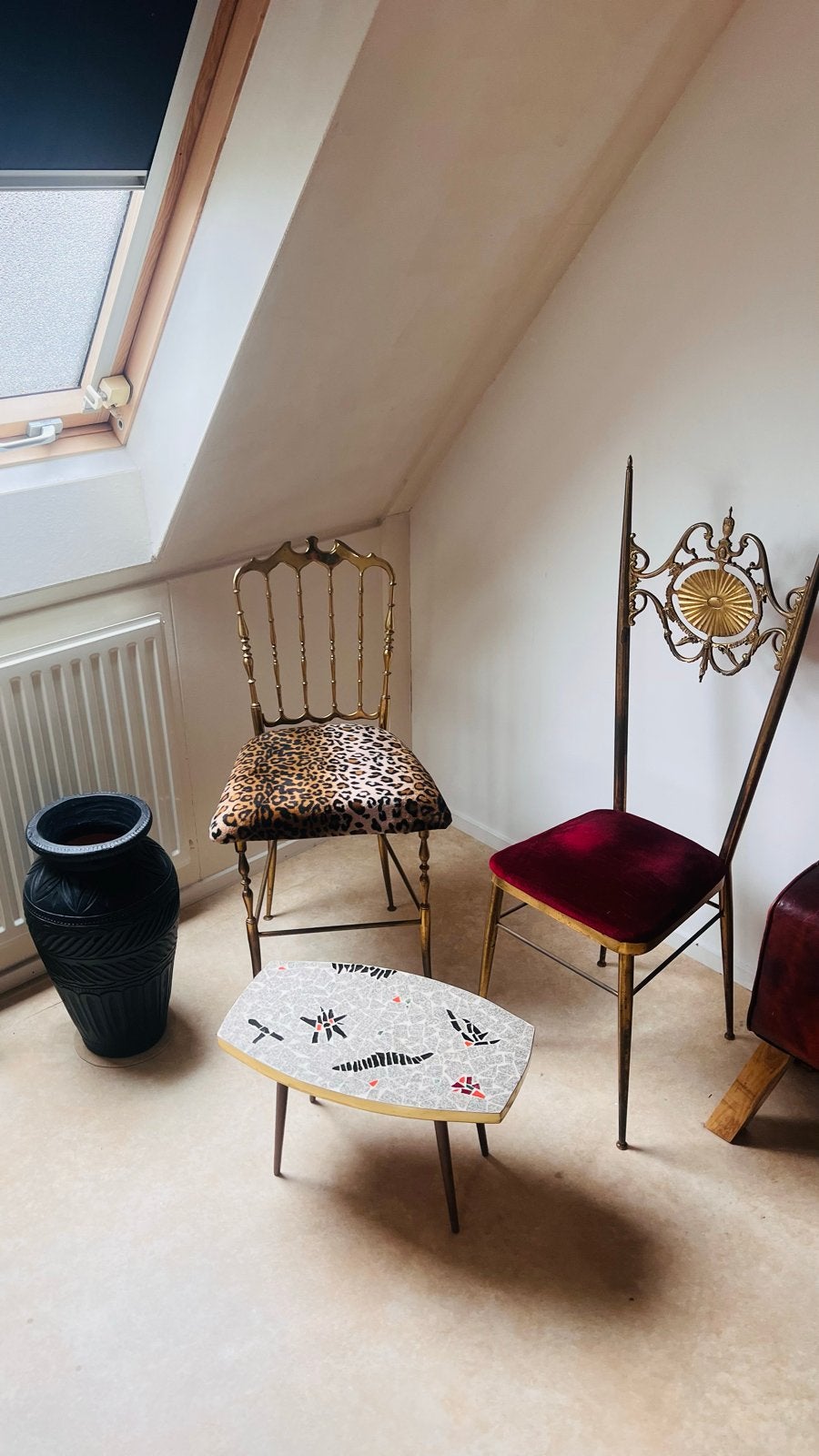 Vintage messing chiavari stoelen prijs voor beide, Ophalen