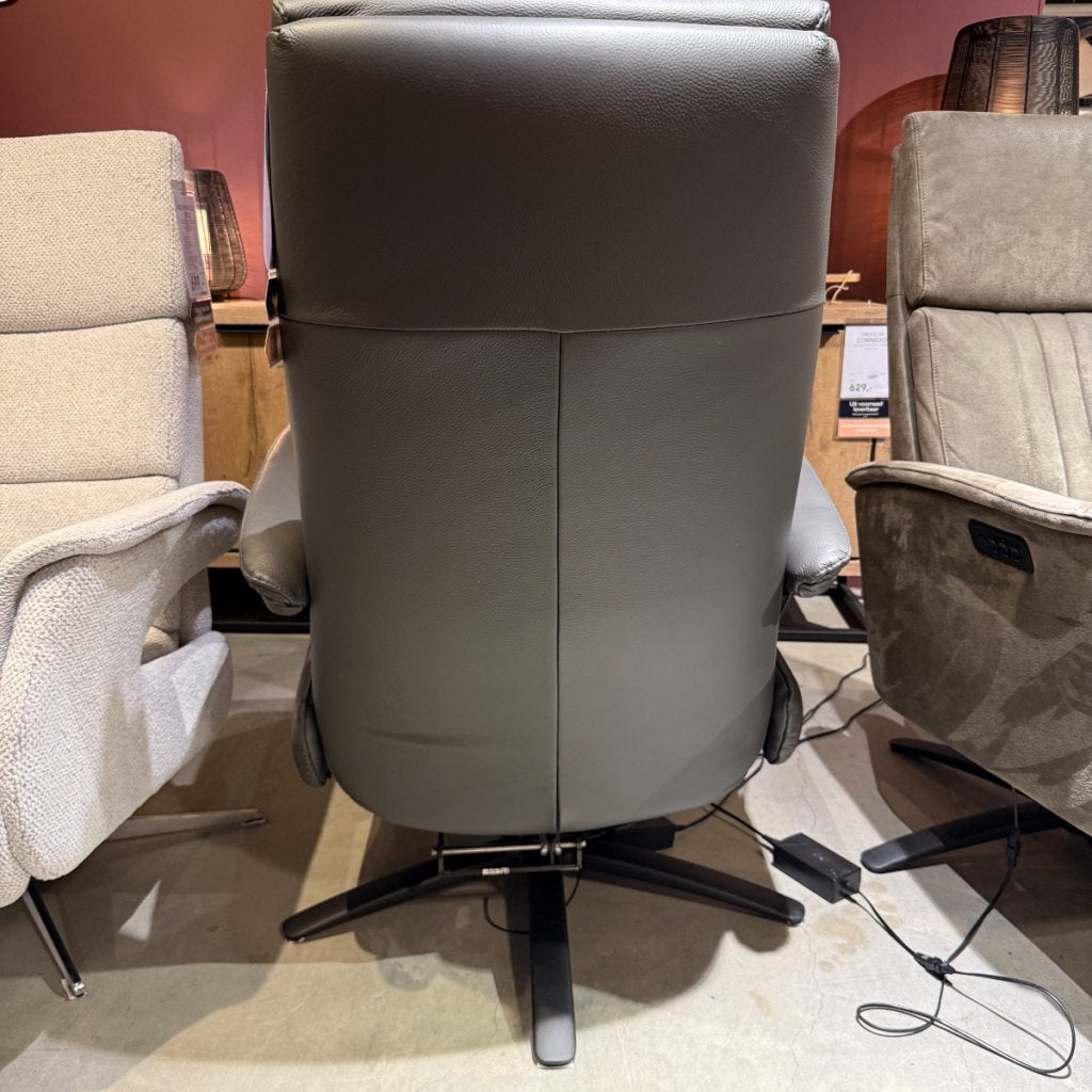 Sta-op Relaxfauteuil Initio - Leder Antraciet - Pronto Wonen, Huis en Inrichting, Niet ingevuld, Niet ingevuld, Niet ingevuld
