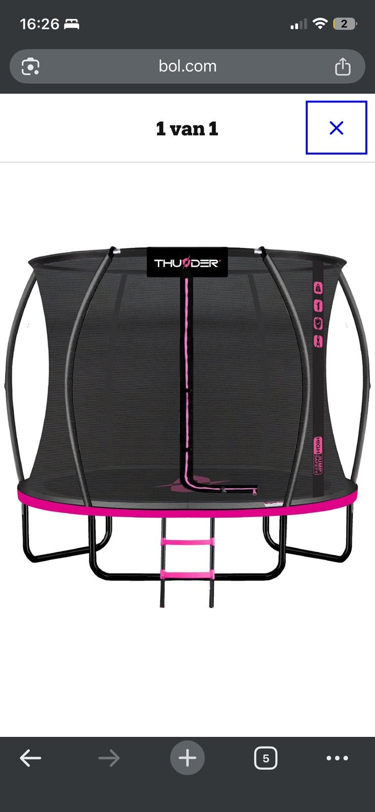 Trampoline 183cm nieuw in doos, Ophalen, Nieuw