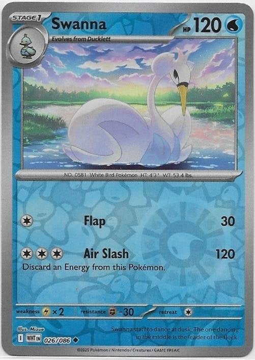 White Flare,  Swanna [reverse] 26/86, Verzenden, Nieuw, Losse kaart