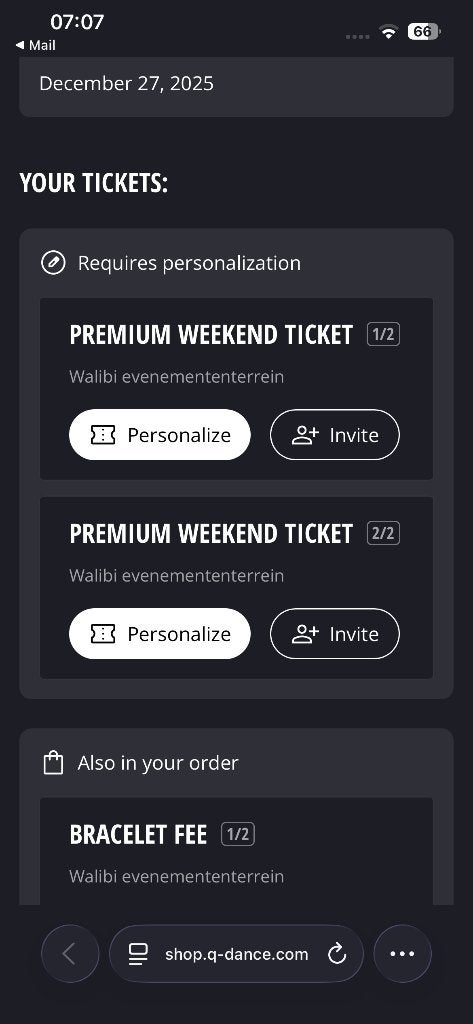 2 x Defqon premium weekendtickets, Tickets en Kaartjes, Evenementen en Festivals, Twee personen, Meerdaags