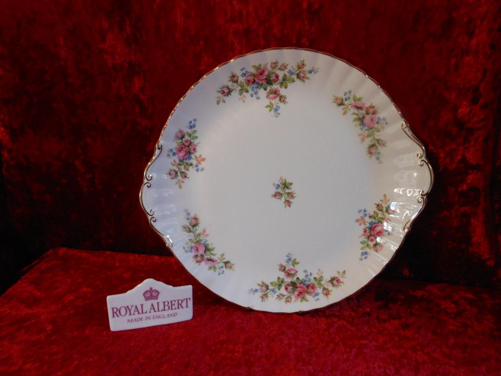Royal Albert Moss Rose grote gebakschaal/bord (32cm), Huis en Inrichting, Keuken | Servies, Ophalen of Verzenden, Zo goed als nieuw