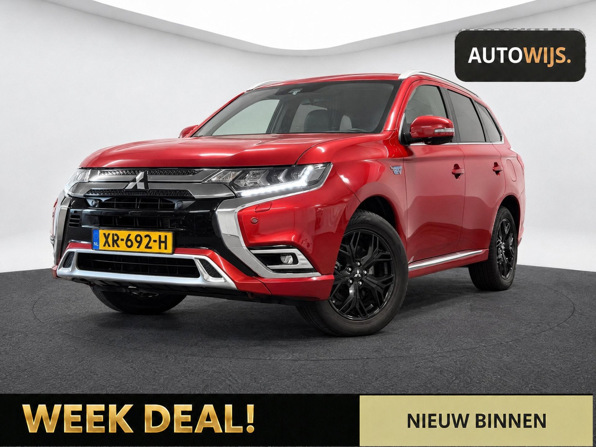 Mitsubishi Outlander 2.4 PHEV Instyle|Leder|Trekhaak|Dealer, Auto's, Automaat, Dealer onderhouden, 135 pk, 4 cilinders