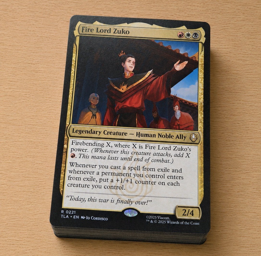 MTG Commander Deck Fire Lord Zuko Avatar The Last Airbender, Ophalen of Verzenden, Zo goed als nieuw, Speeldeck