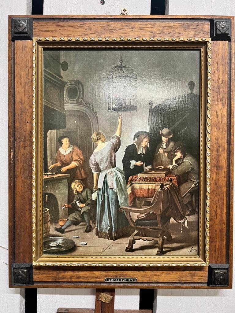 Oude Meesters reproductie: Jan Steen, Het Vogelkooitje, Ophalen of Verzenden