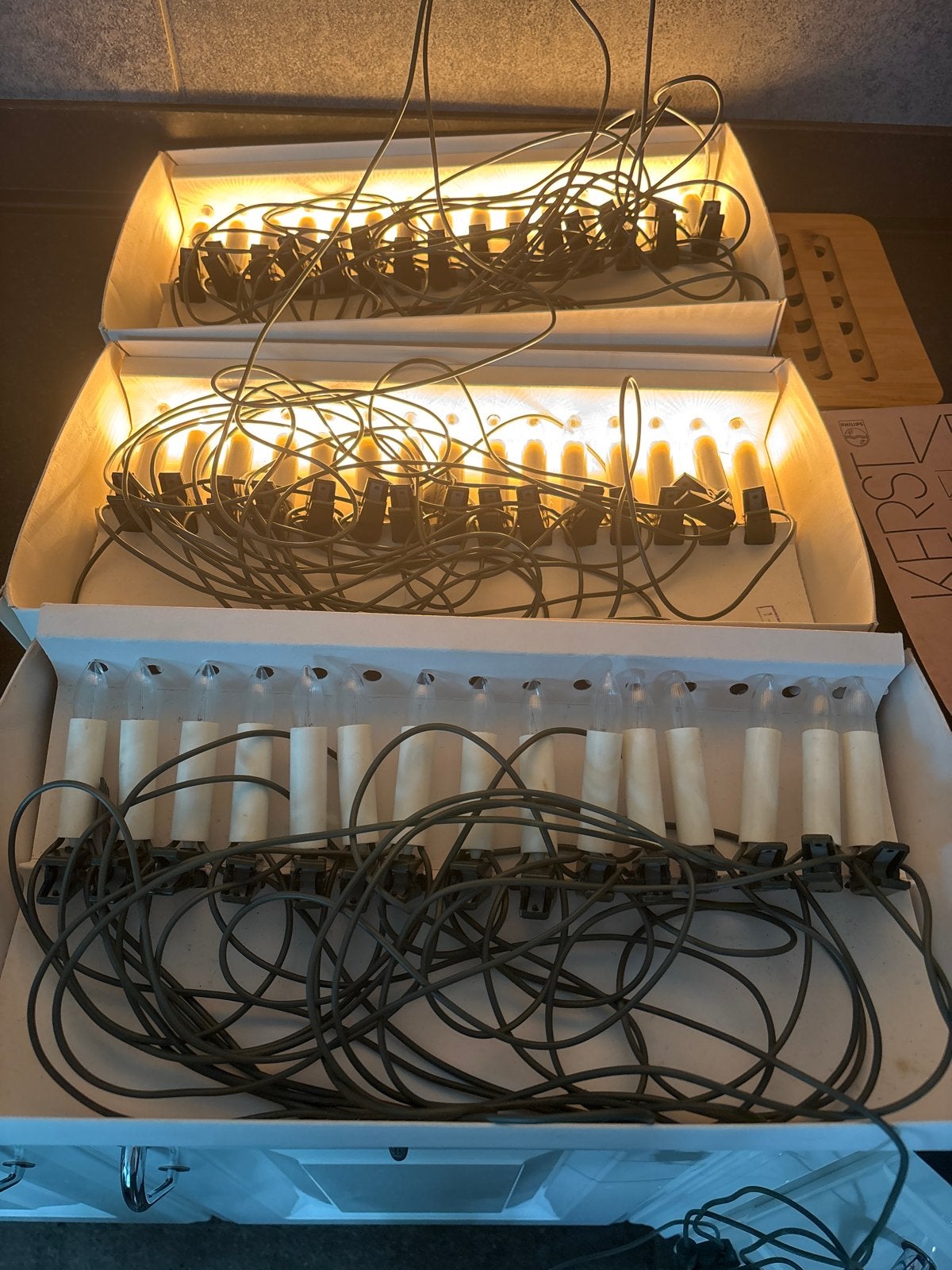 Vintage kerstverlichting van Philips, Ophalen of Verzenden, Gebruikt