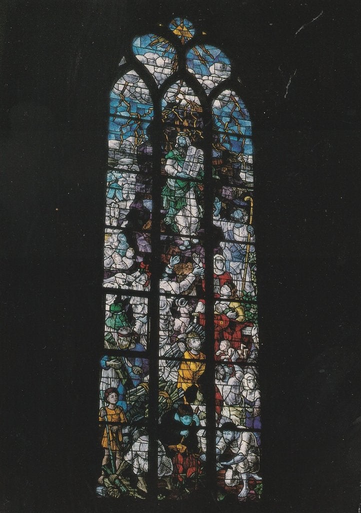TUBBERGEN St. Pancratius Kerk Mozes Raam, Verzenden, 1980 tot heden, Ongelopen, Overijssel