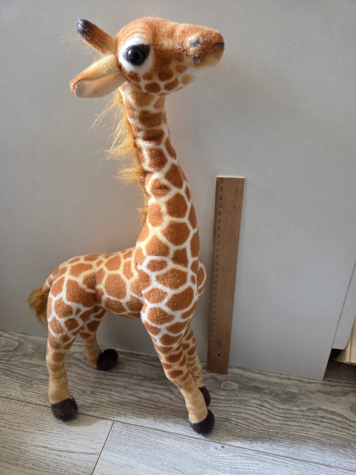 Staande Giraffe Knuffel met Buigbare Poten, Ophalen of Verzenden, Gebruikt, Bruin, Giraf