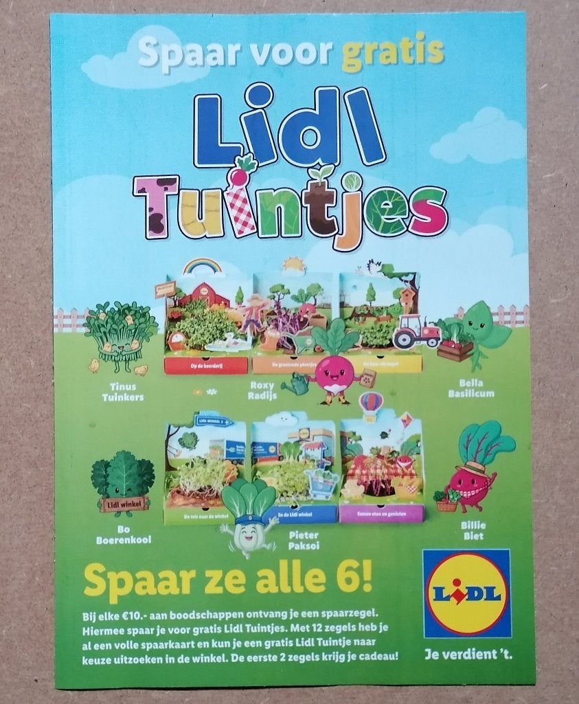 Lidl tuintjes zegels, Lidl, Ophalen