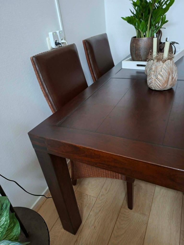 eiken eethoek, Huis en Inrichting, Tafels | Eettafels, Ophalen, Eikenhout, Massief eiken, 50 tot 100 cm