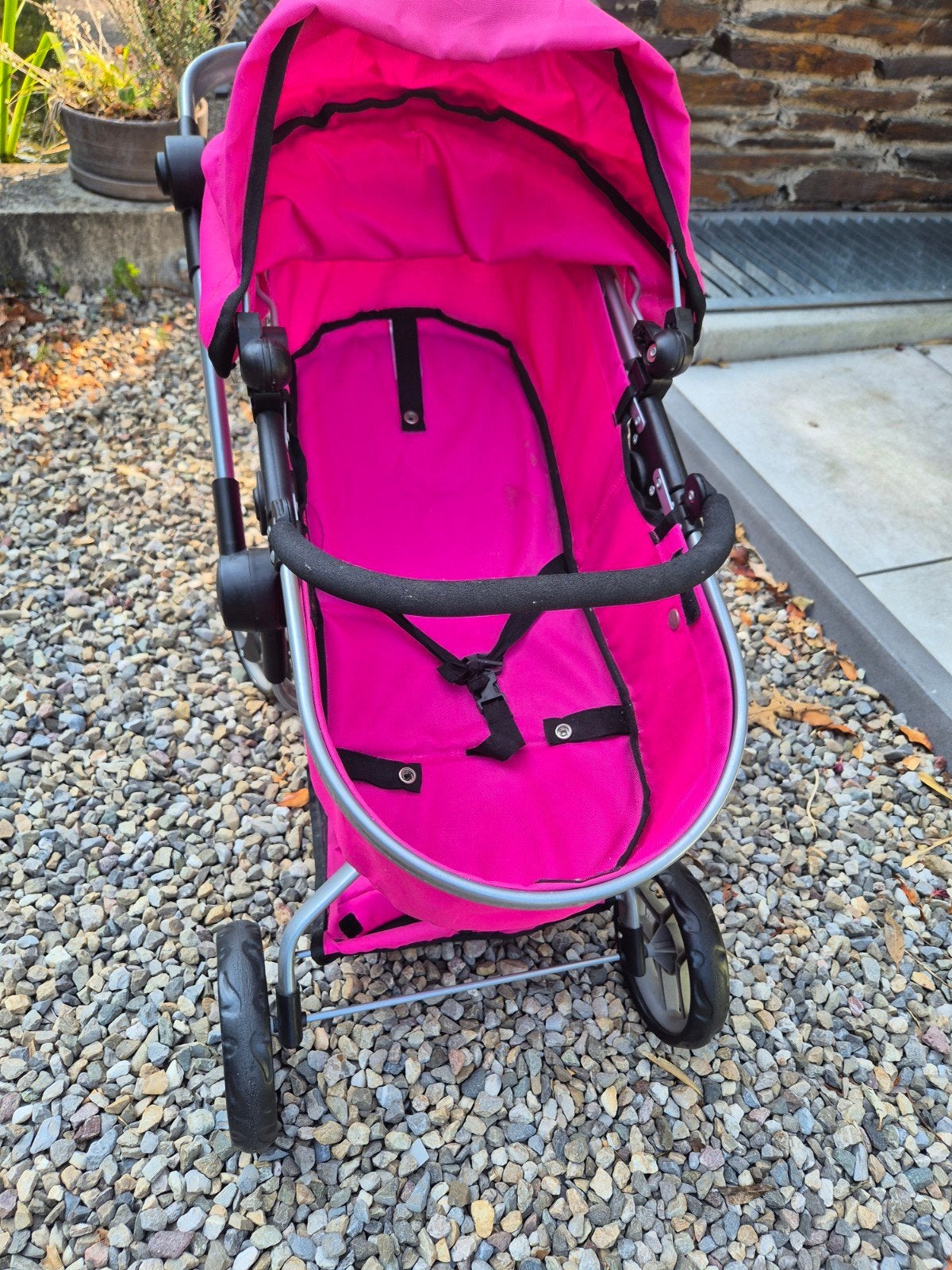 Mooie roze speel poppenwagen, nette staat, Ophalen, Zo goed als nieuw, Babypop