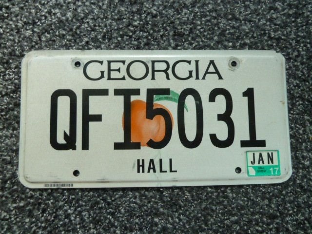 Kentekenplaat Licenseplate Georgia Hall USA, Verzenden, Gebruikt, Auto's