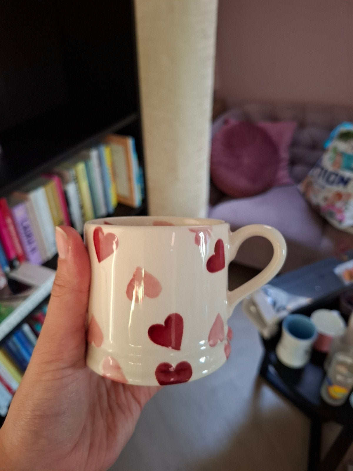Mok met hartjes, Ophalen of Verzenden, Zo goed als nieuw, Emma Bridgewater, Overige stijlen